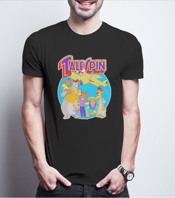 Talespin Disney Baloo Kit Rebecca Louie Airplane Adventure T-Shirt
