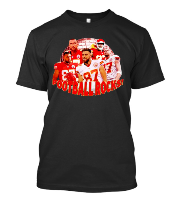 Travis Kelce Football Rocks KC Chiefs 87 T-Shirt