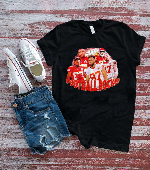 Travis Kelce Football Rocks KC Chiefs 87 T-Shirt