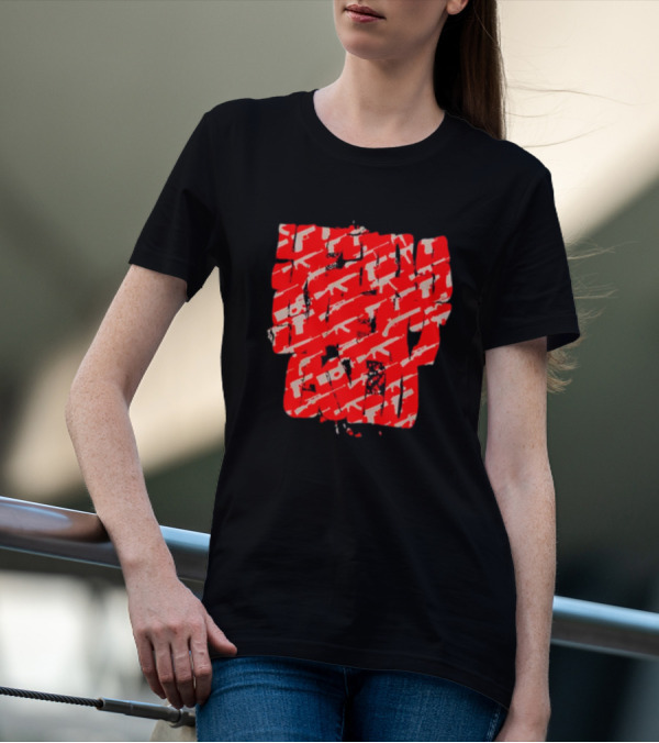 Years Spent Cold Red Camouflage Rifles T-Shirt