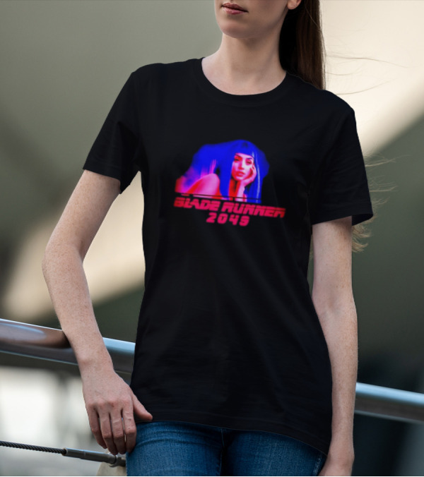 Blade Runner 2049 Neon Portrait Style With Futuristic Aesthetic T-Shirt