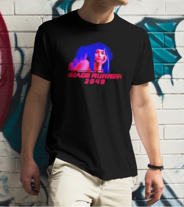 Blade Runner 2049 Neon Portrait Style With Futuristic Aesthetic T-Shirt