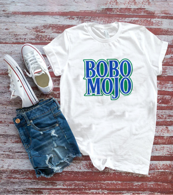 BOBO MOJO Bold Blue And Green Block Letters T-Shirt