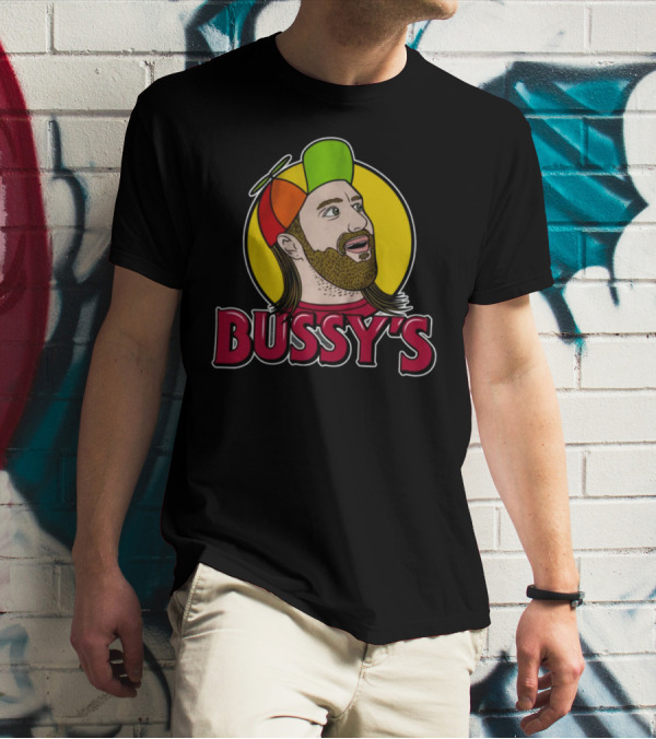 Bunker Branding Leigh Mcnasty Bussy's Retro Cartoon Hat T-Shirt