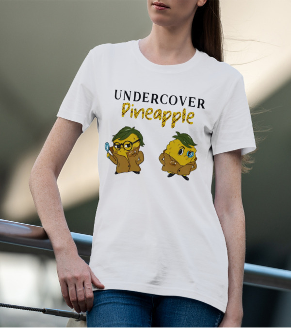 Crime Weekly Podcast Merch Undercover Pineapple Detective Characters Duo T-Shirt