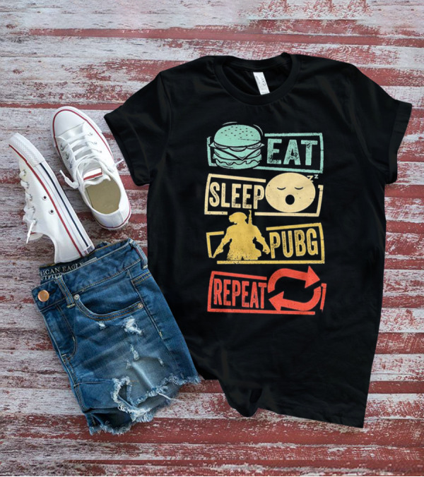 Eat Sleep PUBG Repeat Gaming Lifestyle Cycle T-Shirt