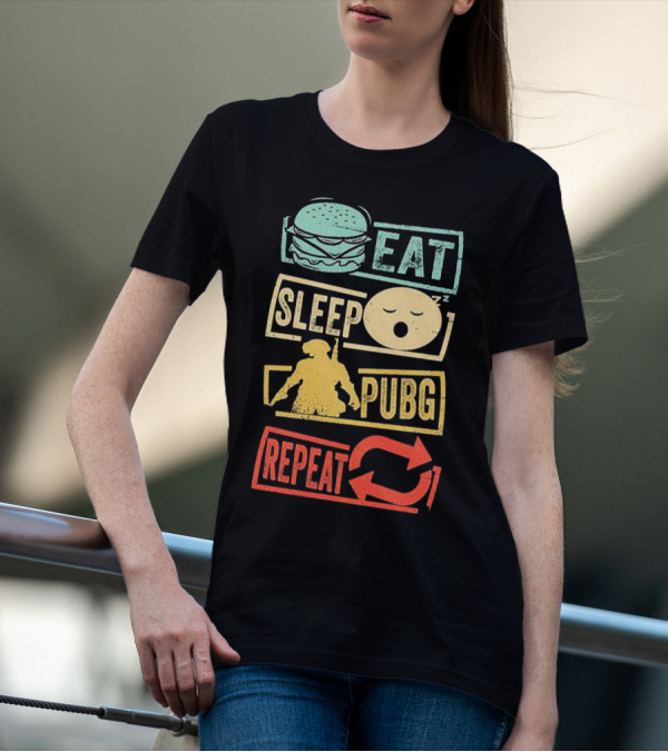 Eat Sleep PUBG Repeat Gaming Lifestyle Cycle T-Shirt