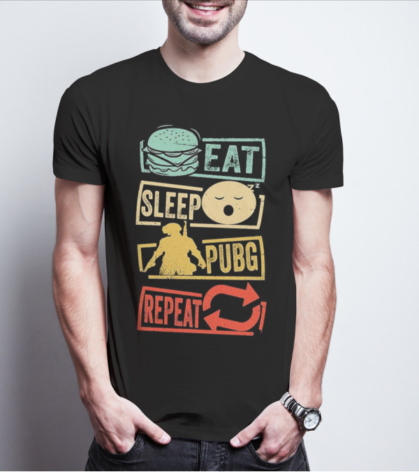 Eat Sleep PUBG Repeat Gaming Lifestyle Cycle T-Shirt