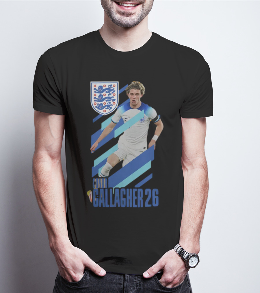 Conor Gallagher 26 England Football Crest Soccer Player T-Shirt