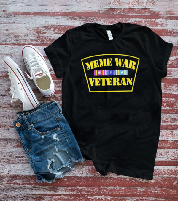 Meme War Veteran Social Media Icons Patch T-Shirt