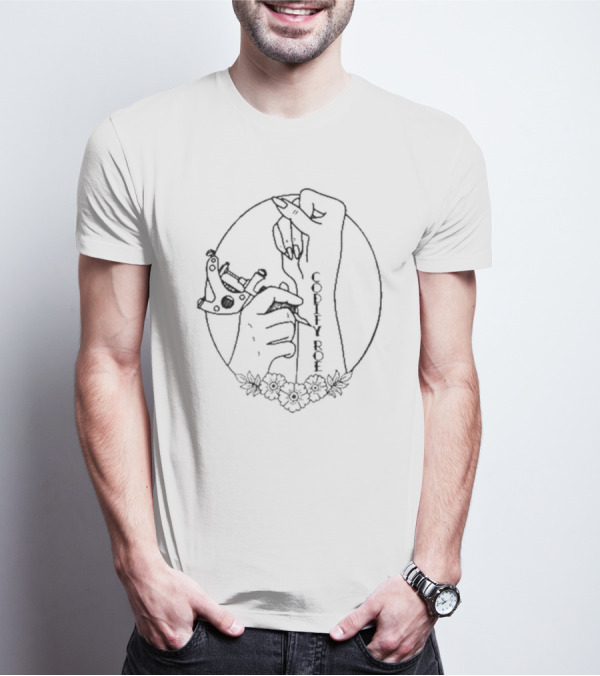 Codify Roe Tattoo Hand With Flowers T-Shirt