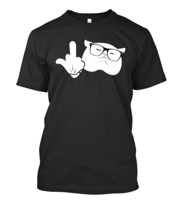 Steve Habetler Catturd Birdturd Glasses Cat Gesture T-Shirt