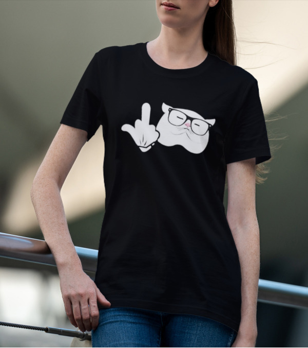 Steve Habetler Catturd Birdturd Glasses Cat Gesture T-Shirt
