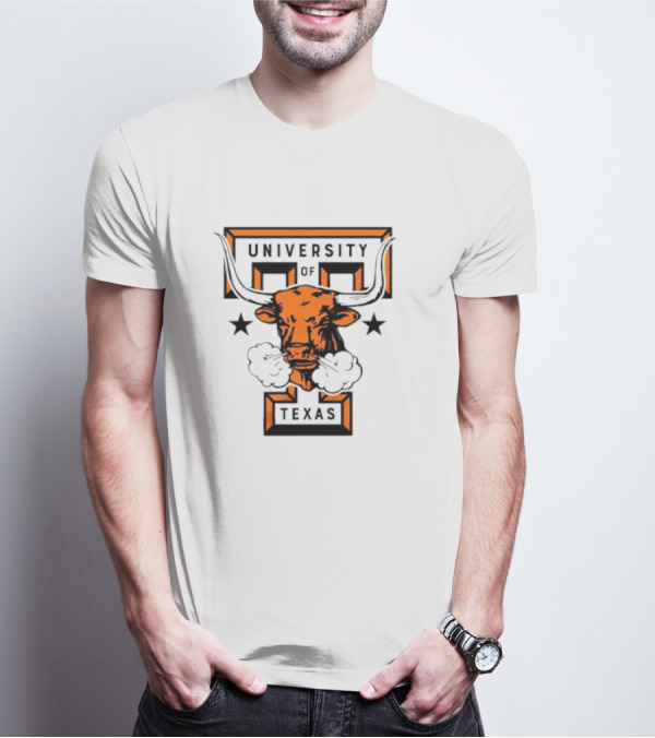 University Of Texas Longhorn Monogram Smoky Bull T-Shirt