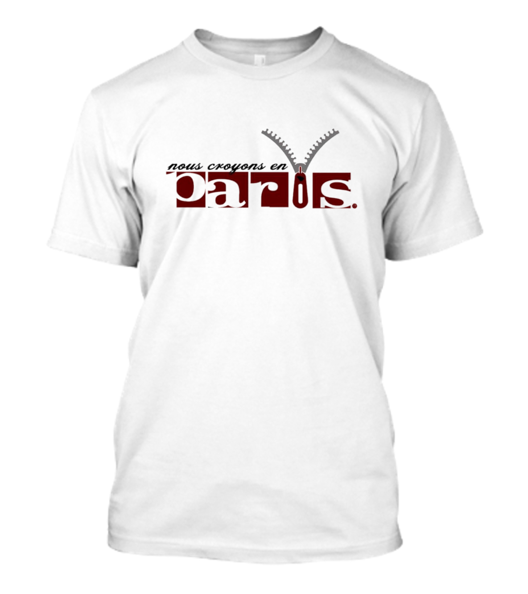Nous Croyons En Paris Zipper T-Shirt