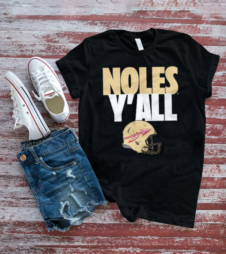 Noles Y'all Florida State Seminoles Helmet T-Shirt