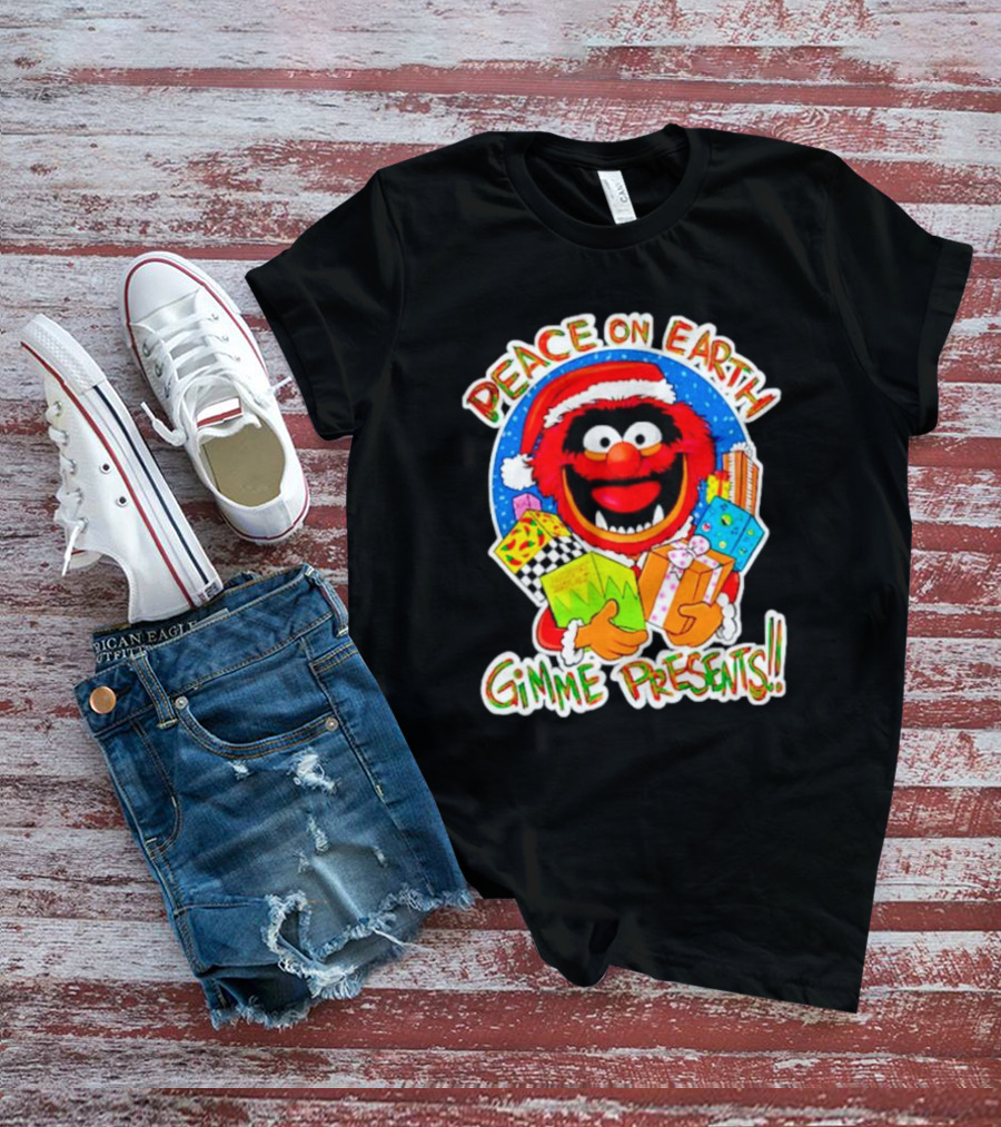 Peace On Earth Gimme Presents Muppets Santa T-Shirt
