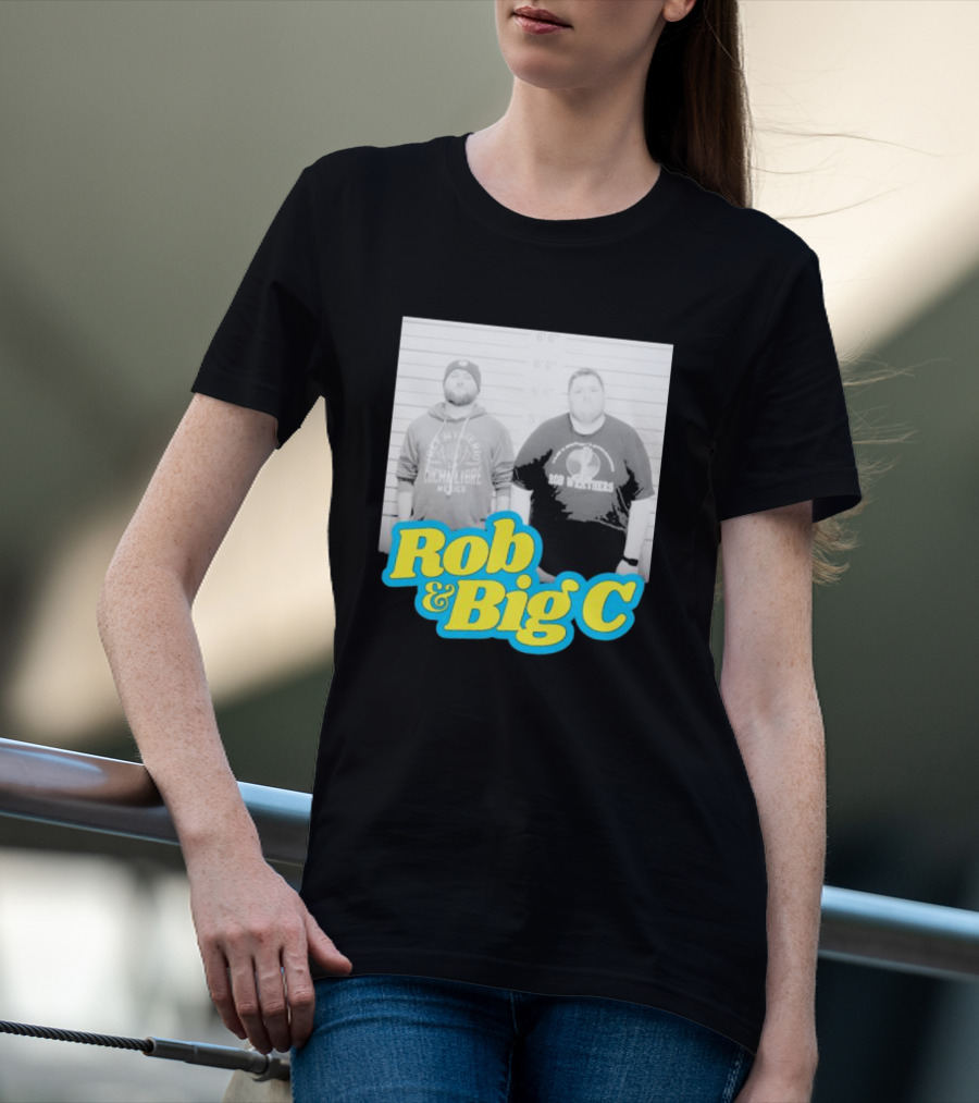 Rob And Big C Bob Wrestlers Mugshot T-Shirt