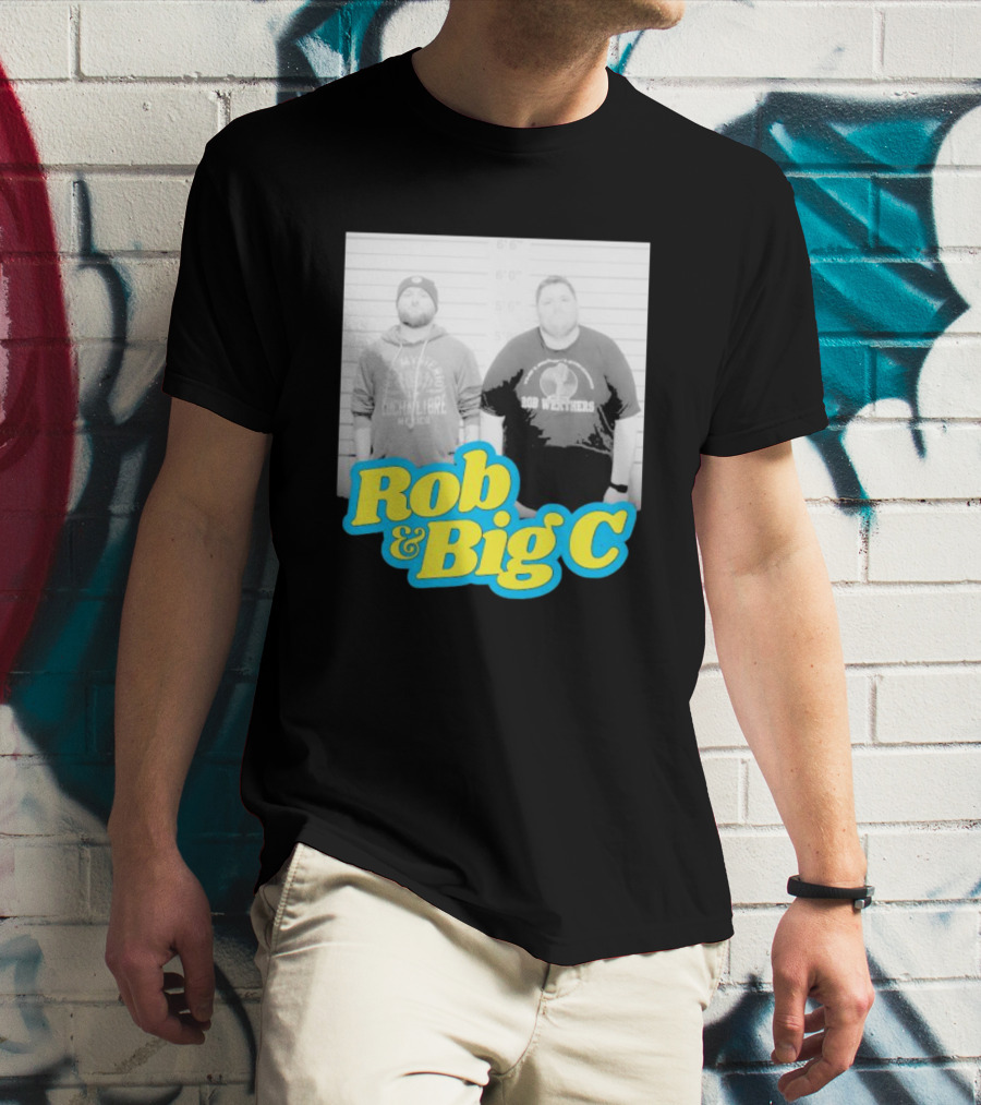 Rob And Big C Bob Wrestlers Mugshot T-Shirt