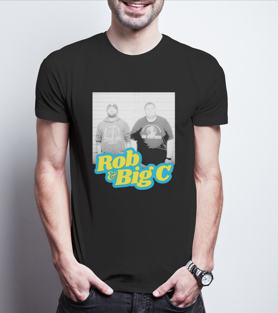 Rob And Big C Bob Wrestlers Mugshot T-Shirt