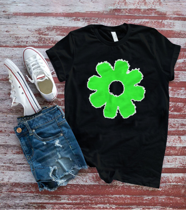 Scowl Neon Green Flower T-Shirt