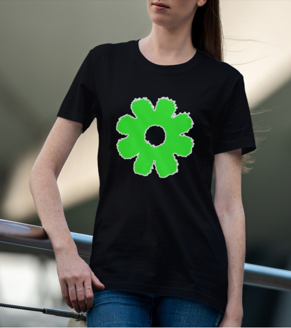 Scowl Neon Green Flower T-Shirt