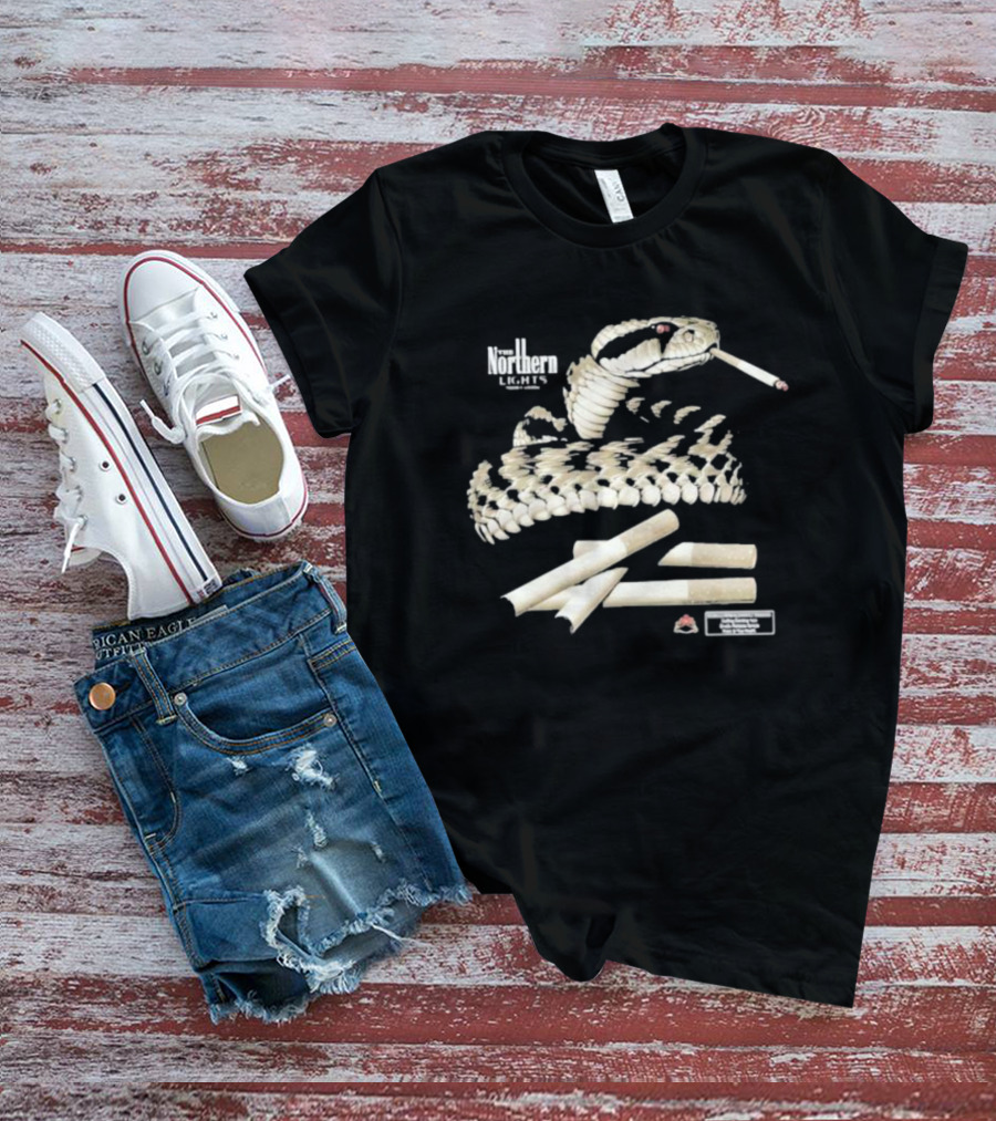 Northern Lights Snake With Smoking T-Shirt