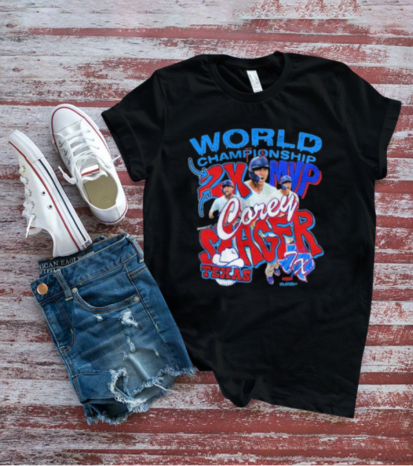 World Championship 2X MVP Corey Seager Texas Rangers T-Shirt