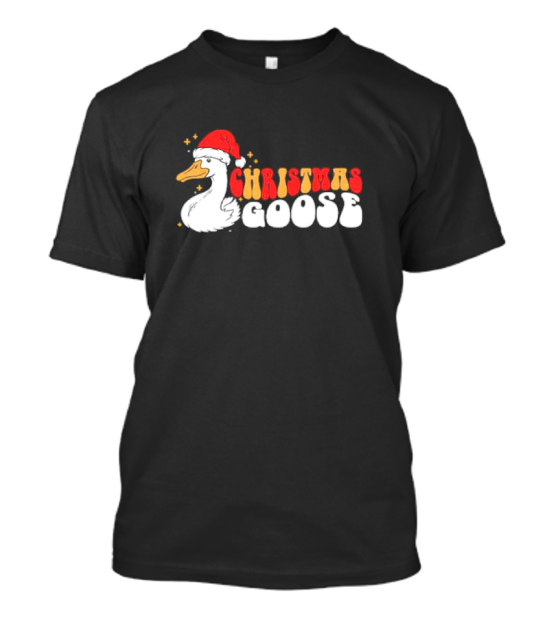 Christmas Goose Santa Hat Funny Holiday Duck T-Shirt