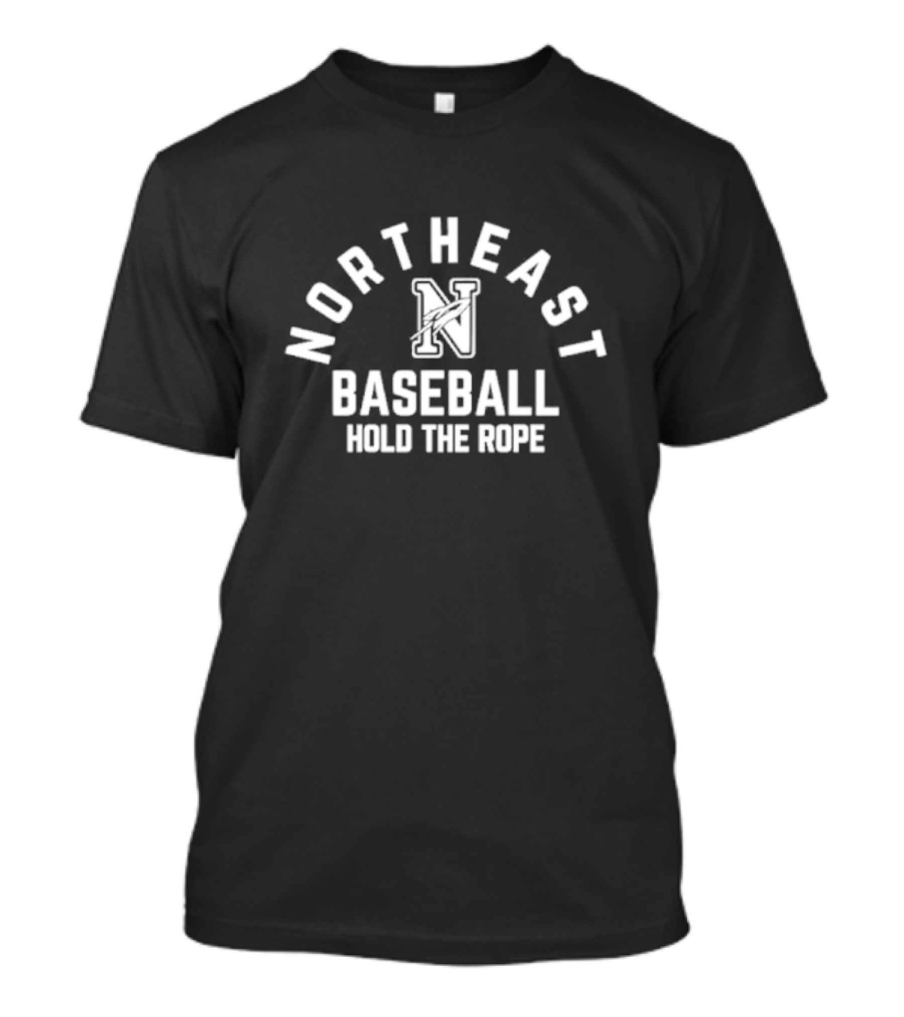 Northeast Baseball Hold The Rope Logo With N Letter Rope T-Shirt