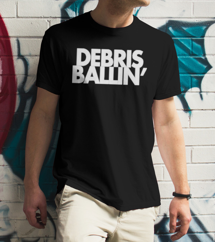 Debris Ballin' Bold Textual T-Shirt