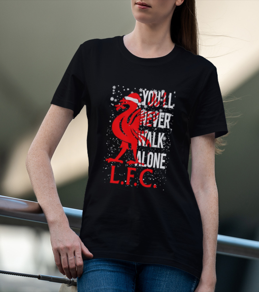 Liverpool Santa You'll Never Walk Alone L.F.C. Christmas T-Shirt