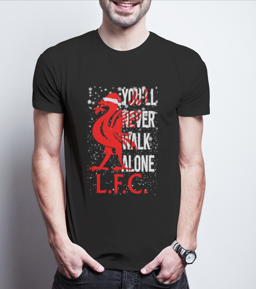 Liverpool Santa You'll Never Walk Alone L.F.C. Christmas T-Shirt