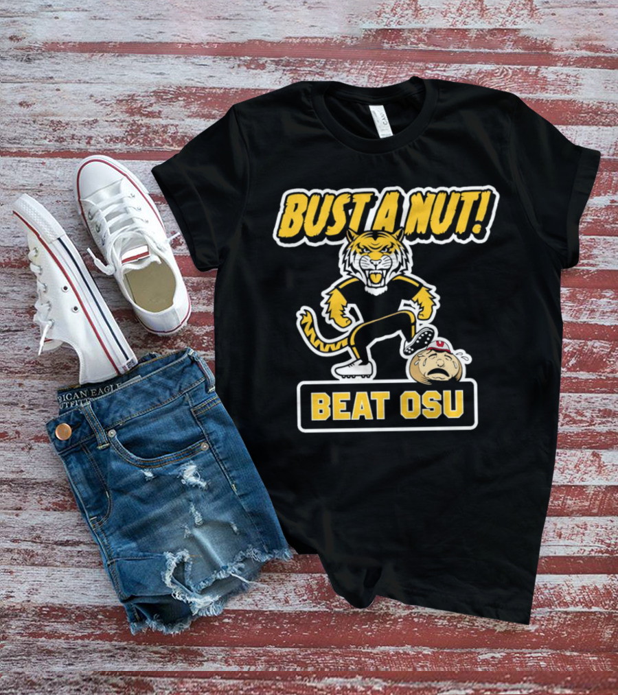 Bust A Nut Beat OSU Missouri Tigers Anti-Ohio State T-Shirt
