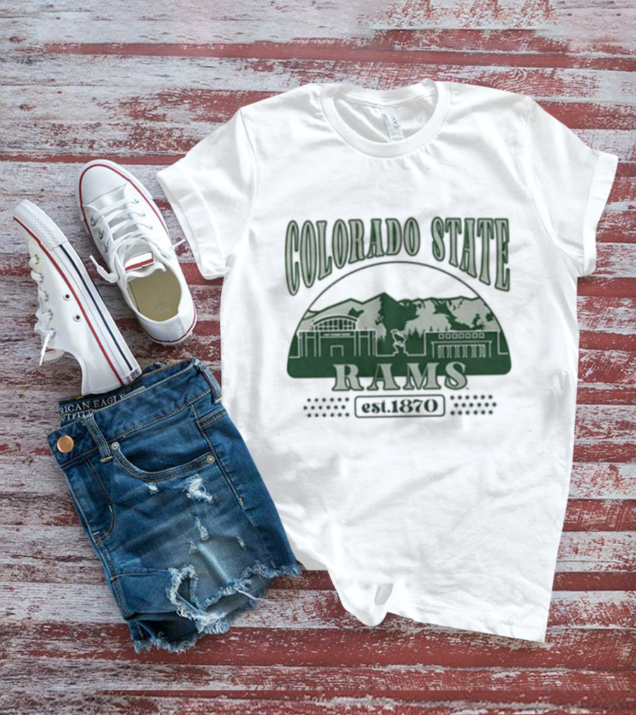 Colorado State Rams Est 1870 Campus Mountains T-Shirt
