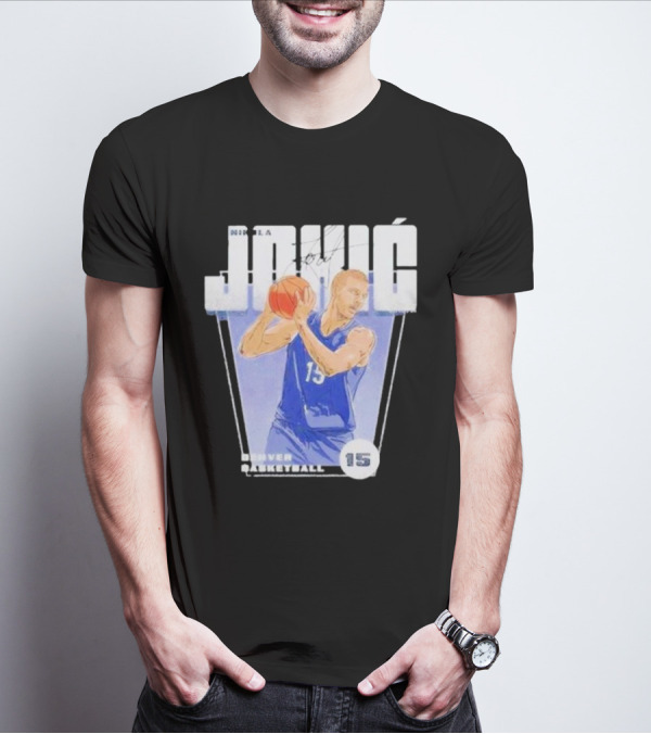 Nikola Jokic 15 Denver Basketball Premiere T-Shirt