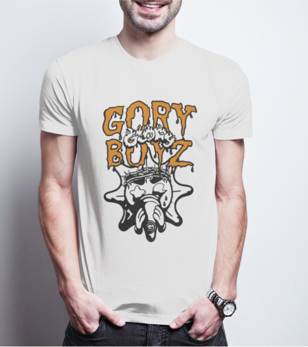 Glory Boyz Gory Boyz Glo Gang Dripping Horror Font Sun T-Shirt