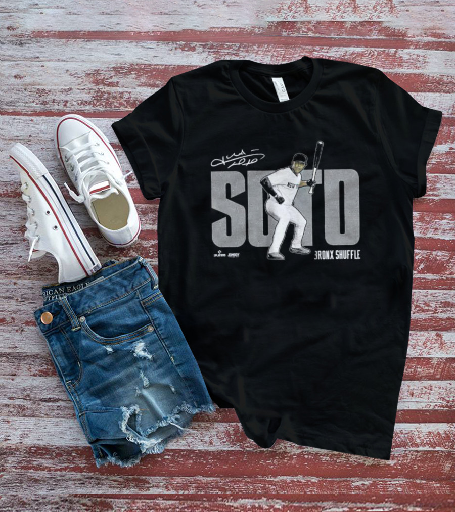 Soto Bronx Shuffle New York Yankees Player Signature T-Shirt