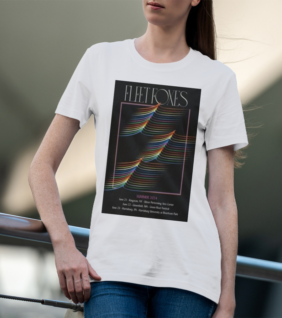 Fleet Foxes Summer 2024 Tour Kingston Greenfield Harrisburg T-Shirt