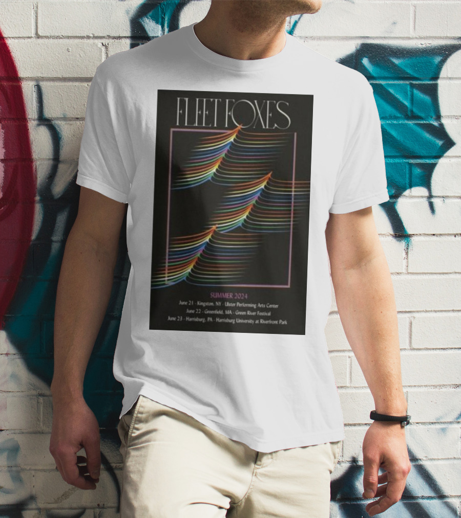 Fleet Foxes Summer 2024 Tour Kingston Greenfield Harrisburg T-Shirt