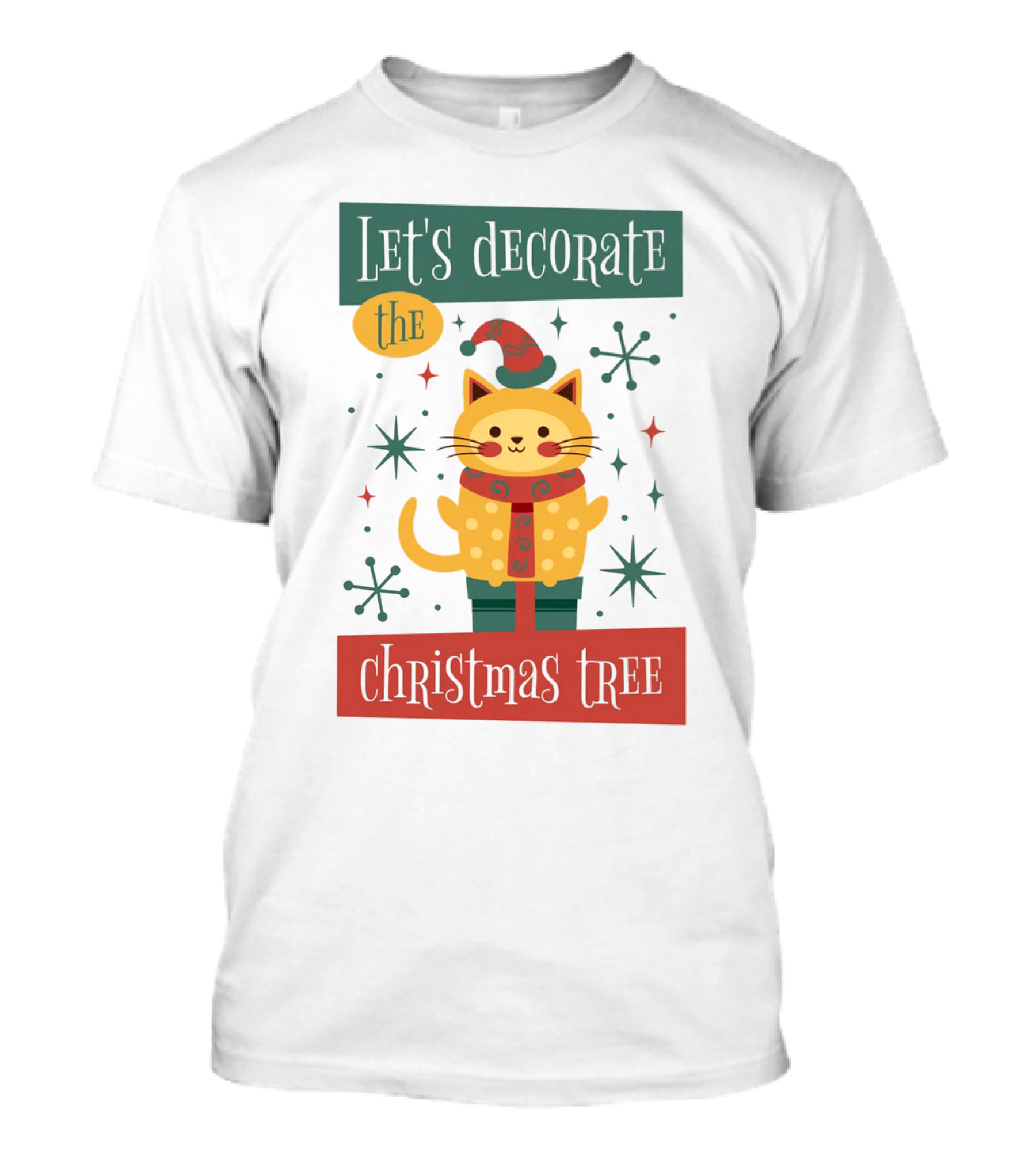 Let's Decorate The Christmas Tree Cat T-Shirt