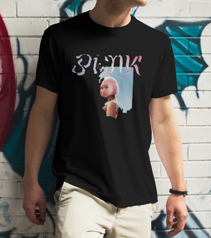 BLΛƆK Nicki Minaj Pink Photo T-Shirt