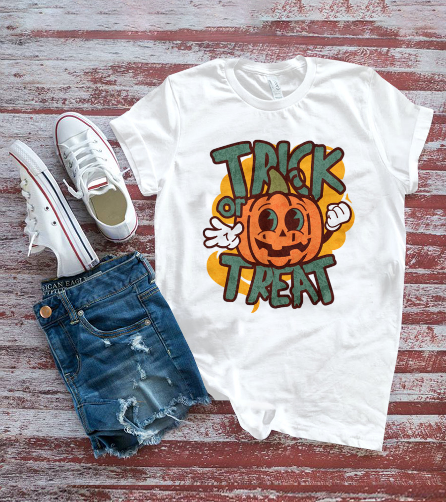 Trick Or Treat Pumpkin Character T-Shirt
