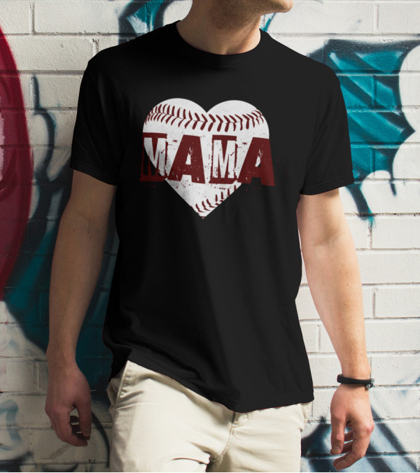 Baseball Heart MAMA T-Shirt