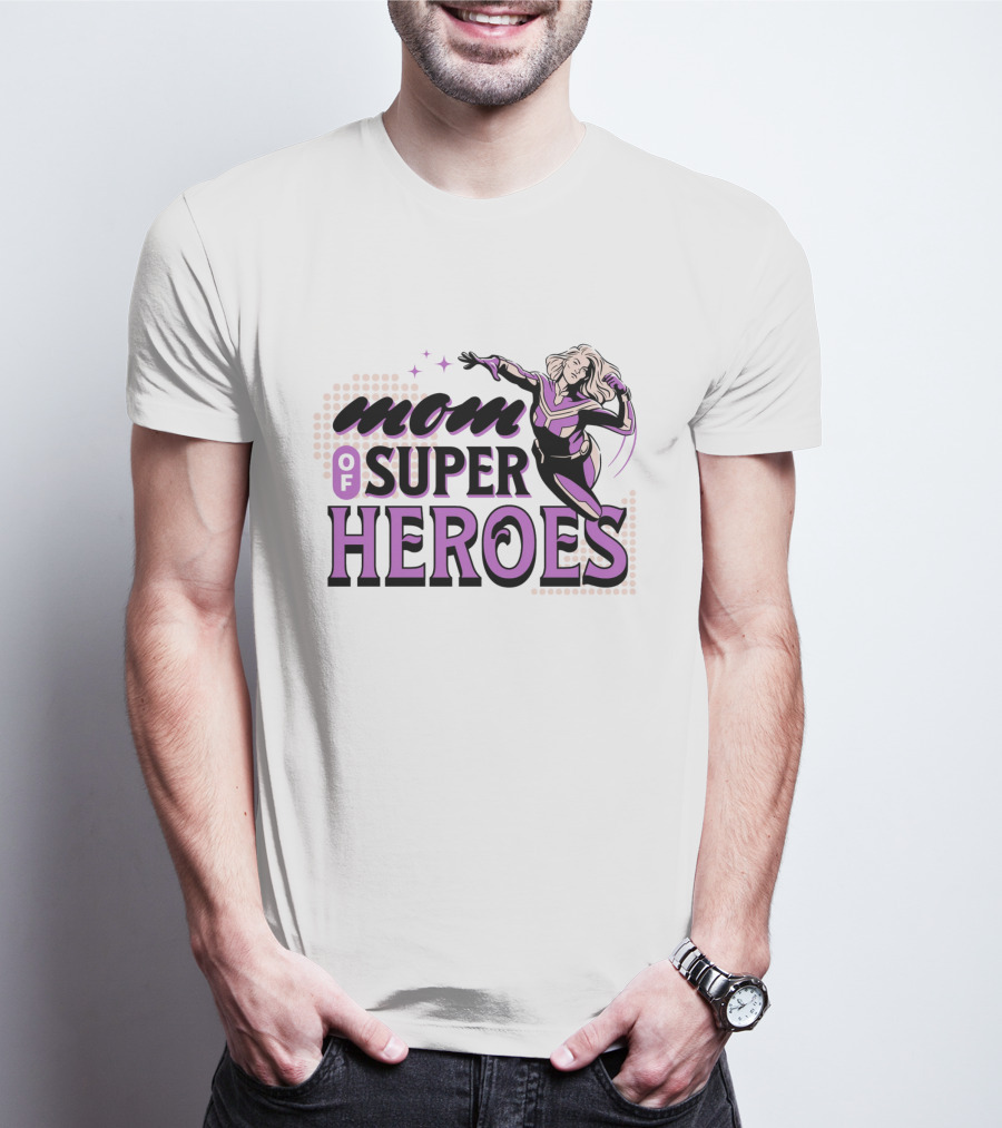 Mom Of Super Heroes Powerful Pose T-Shirt