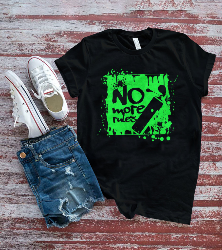 No More Rules Graffiti Spray Paint Splatter T-Shirt