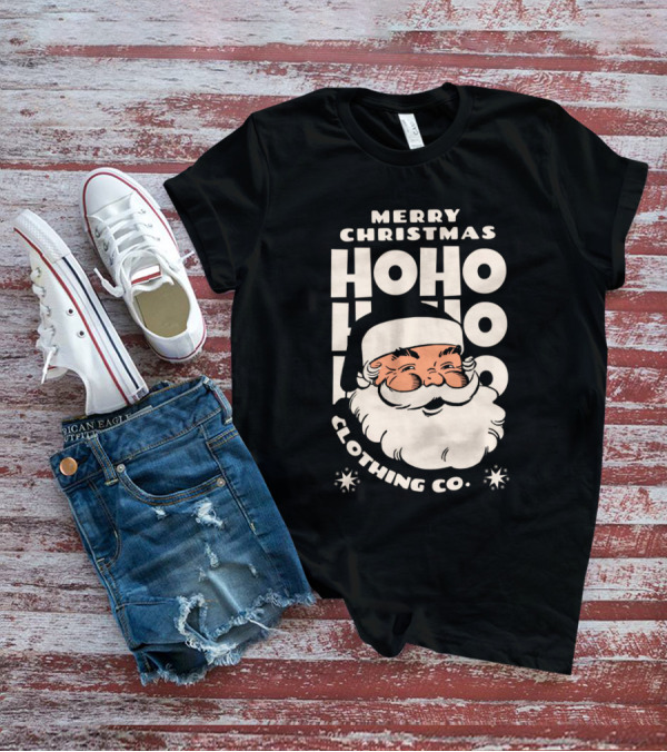 Merry Christmas Ho Ho Ho Santa Claus Clothing Co T-Shirt