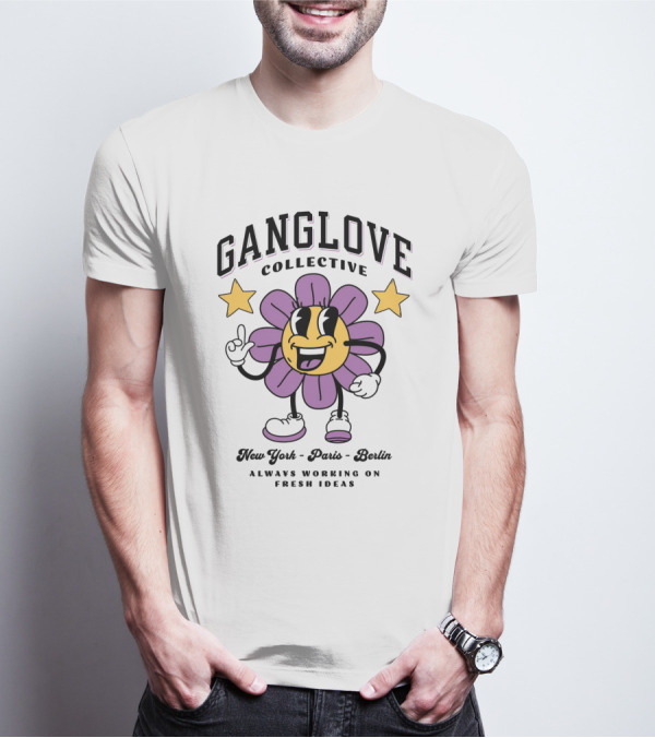 Ganglove Collective New York Paris Berlin Always Working On Fresh Ideas T-Shirt
