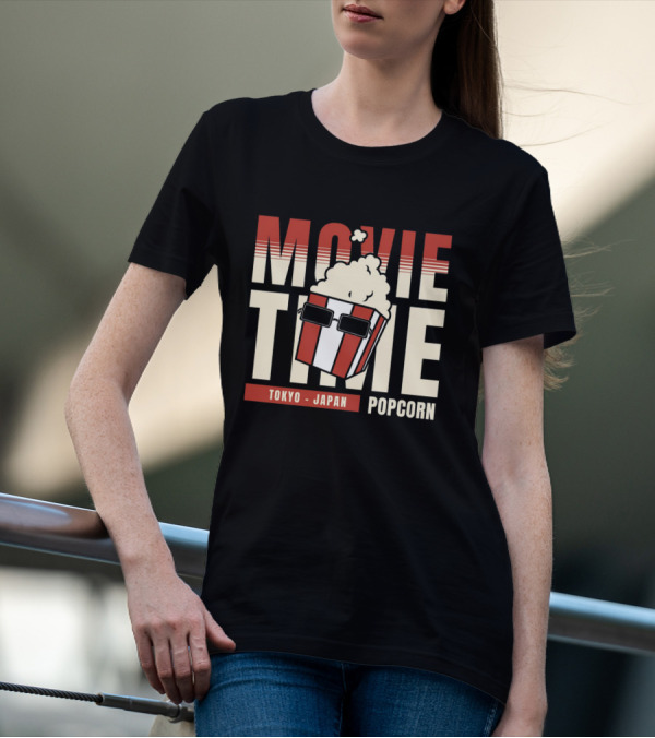 Movie Time Tokyo Japan Popcorn T-Shirt