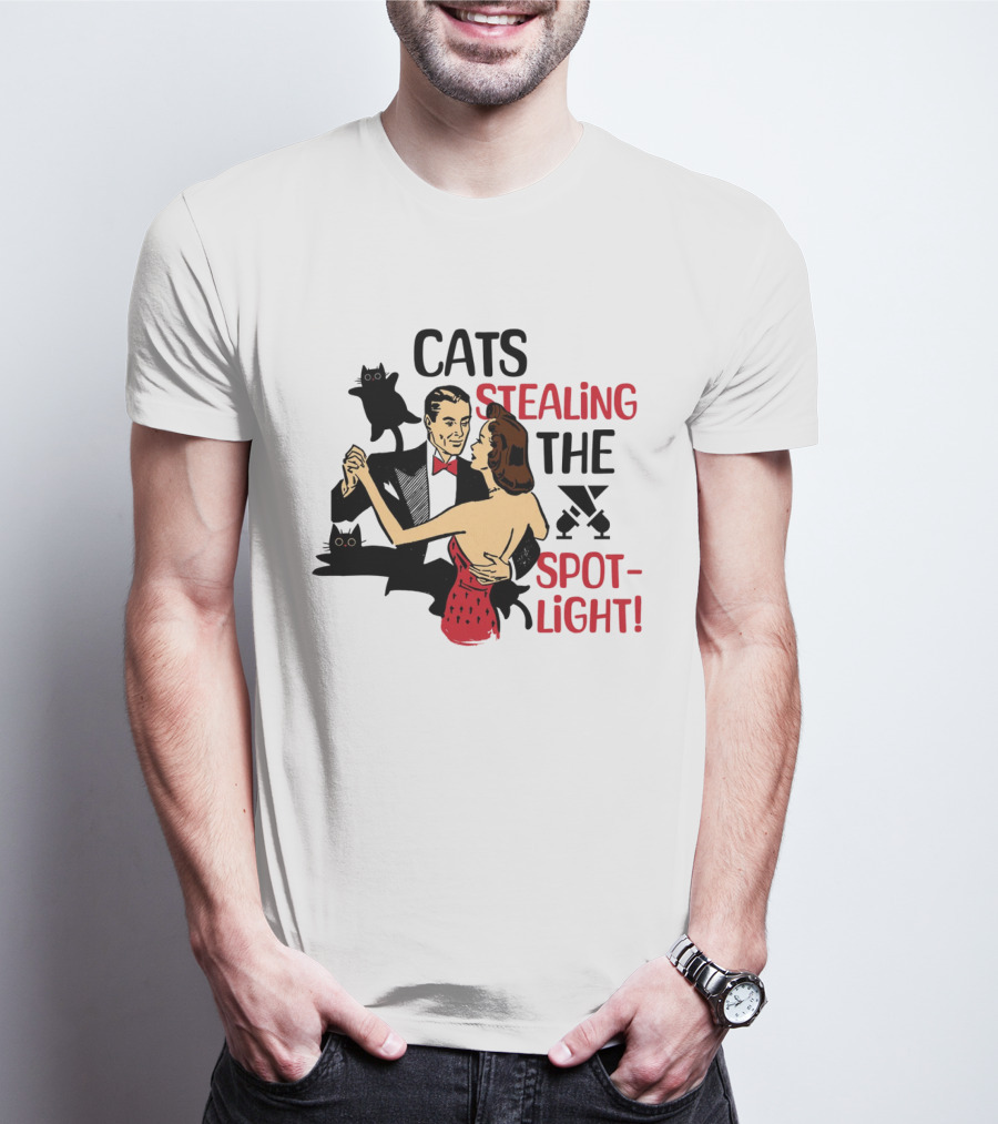 Cats Stealing The Spotlight Dance Scene T-Shirt